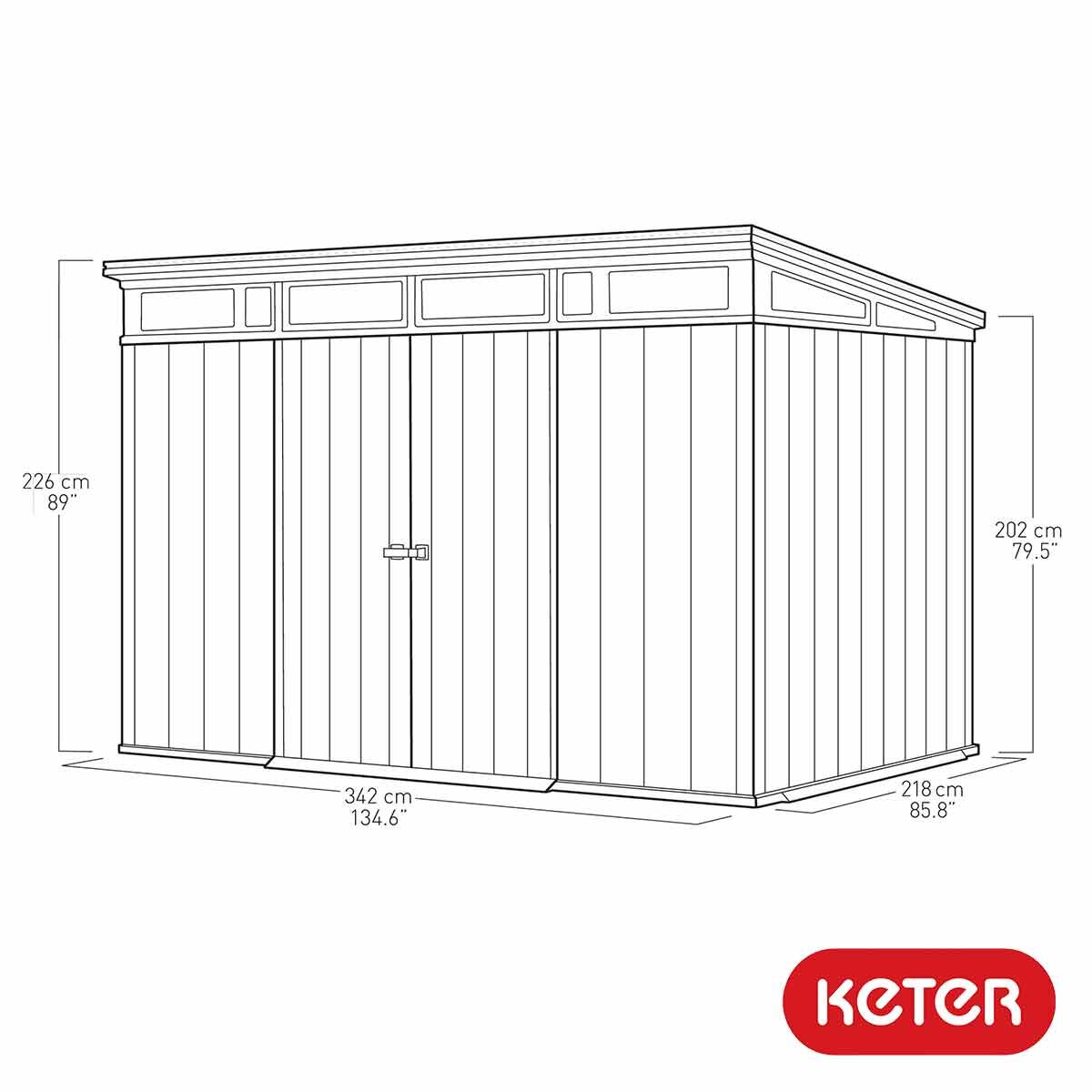 Keter Artisan 11ft x 7ft (3.4 x 2.1m) Storage Shed